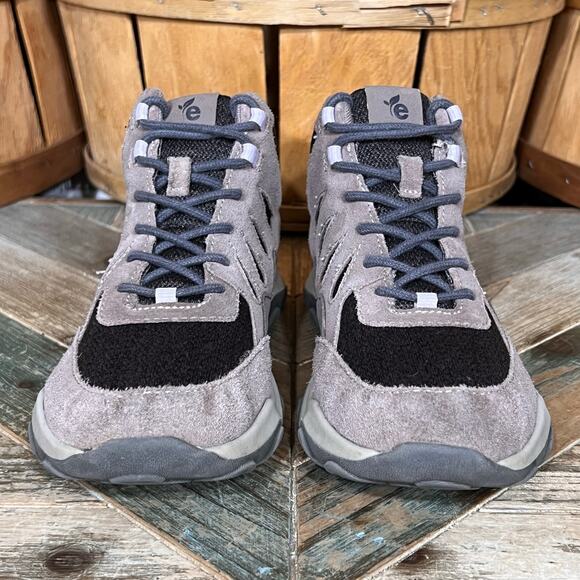 Earth Origins Trail Tristan Thistle Gray Tan Suede Textile Hiking Boots Womens 8 - Picture 4 of 11